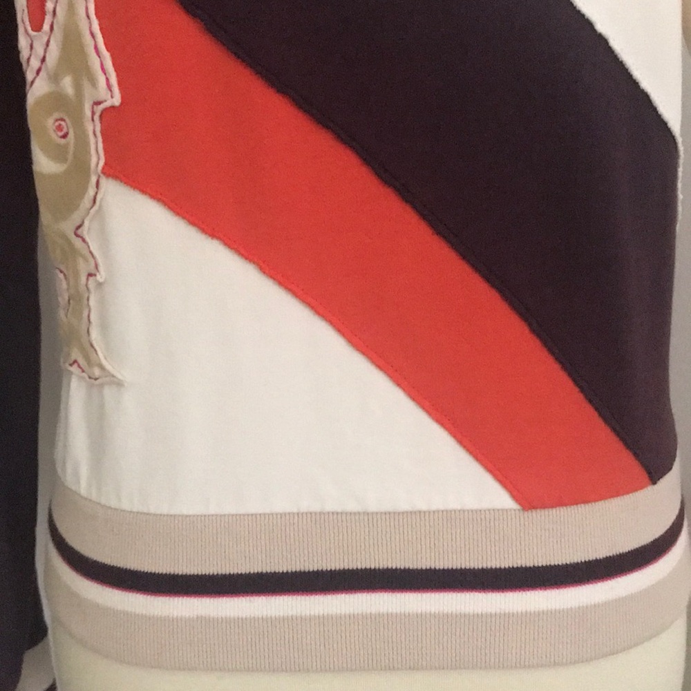 Kejo Zip Front Sweatshirt With Patchwork - image 7